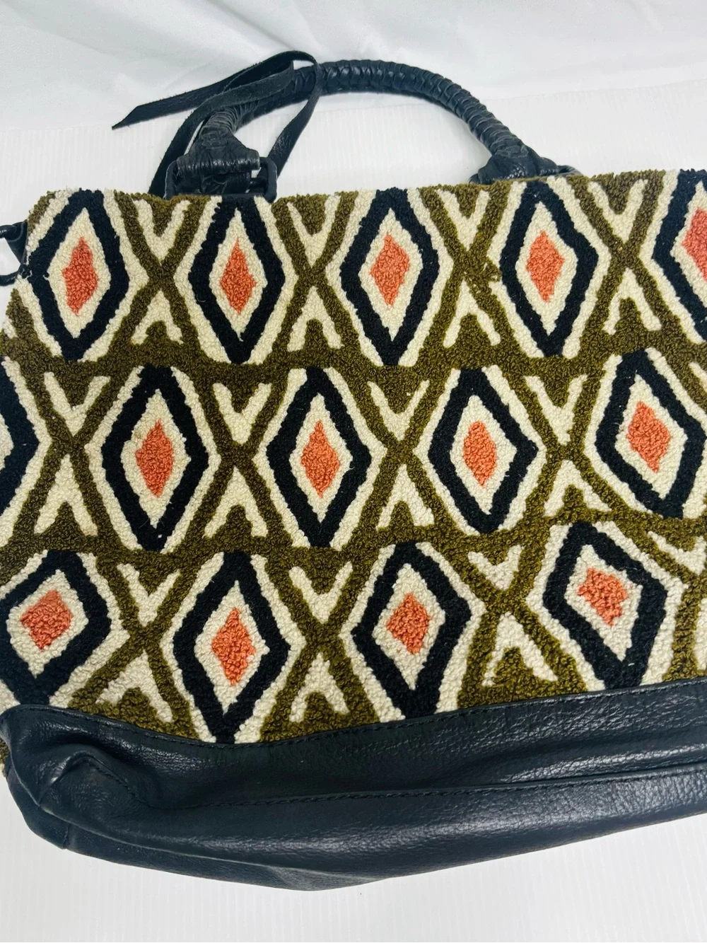 Cleobella Layla Weekender Carpet Bag and Leather Trimmed Bag
